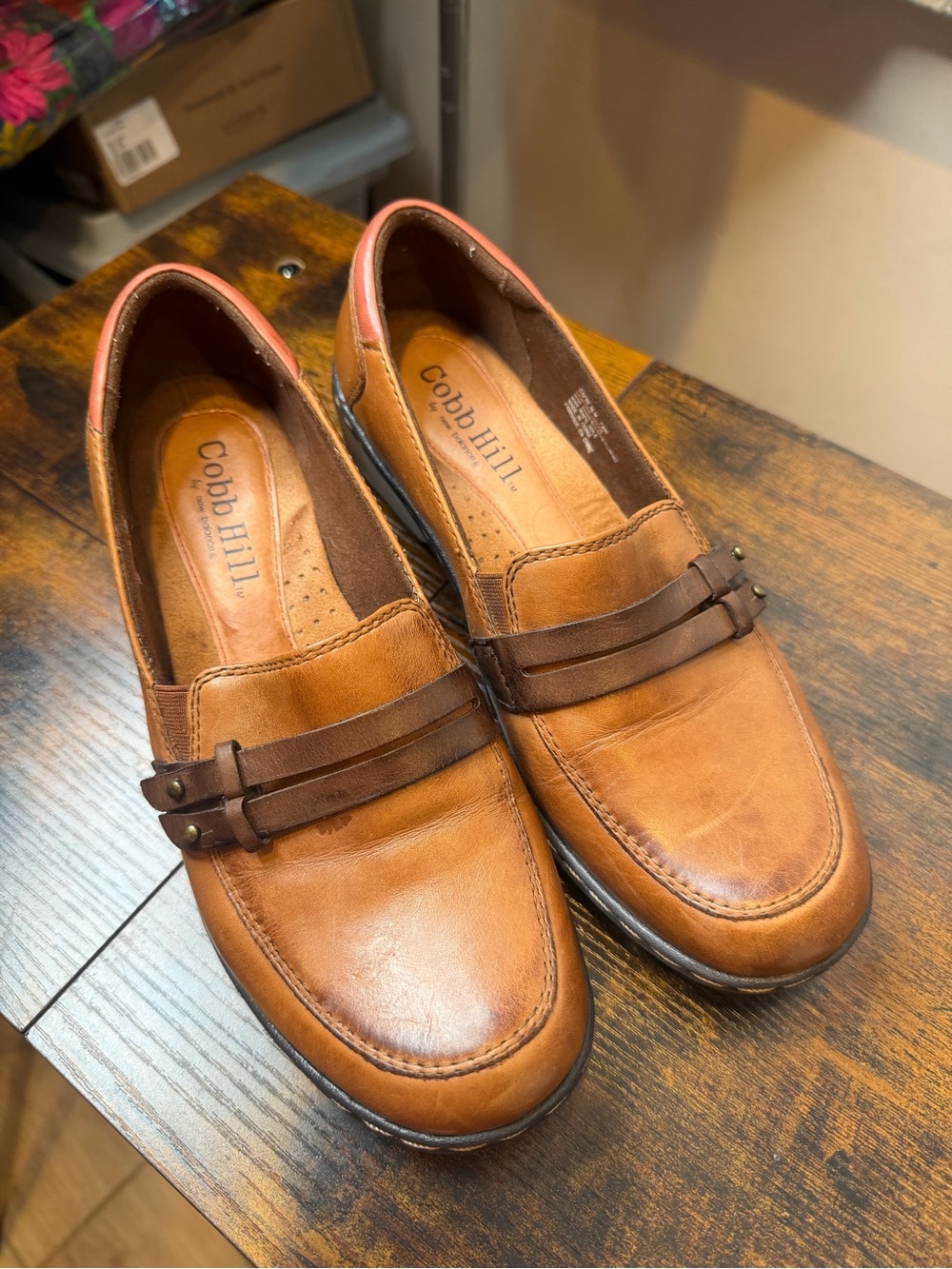 Cobb Hill by New Balance Tan Leather Slip-On Loafers Size 7.5